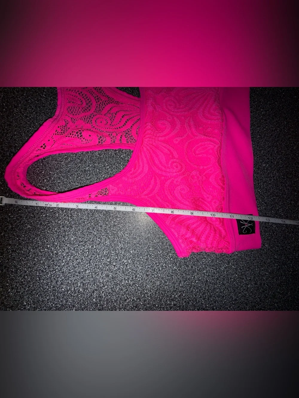 Kandi Kouture NWT! Hot Pink Dance Bra Size Teen Adult Medium